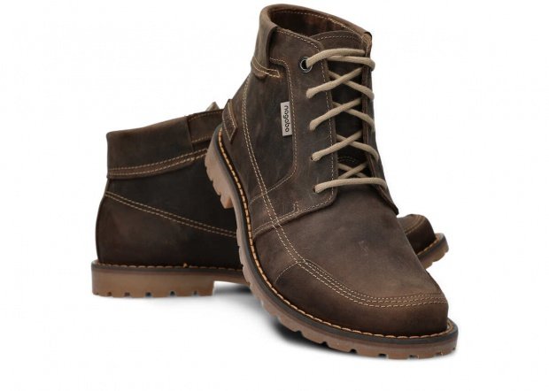 Men's ankle boot NAGABA 416 olive crazy leather