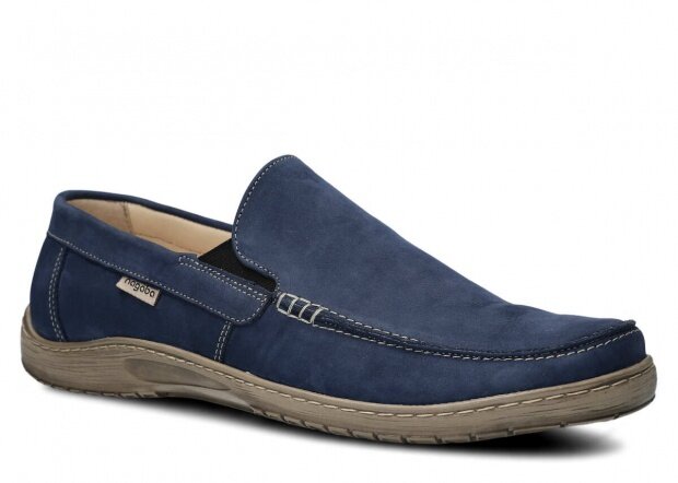 Men's shoe NAGABA 420 navy blue samuel leather
