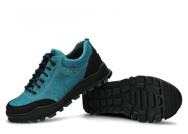 Trekking shoe NAGABA 0521 turquoise crazy leather