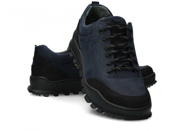 Trekking shoe NAGABA 0521 navy blue crazy leather