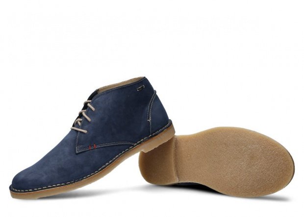 Men's ankle boot NAGABA 422 navy blue samuel leather