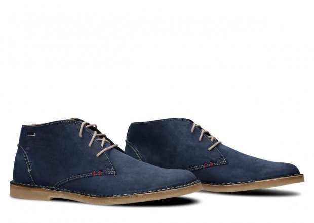 Men's ankle boot NAGABA 422 navy blue samuel leather
