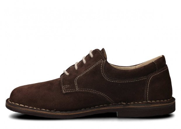 Men's shoe NAGABA 001 brown velours leather
