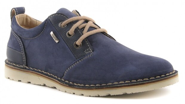 Men's shoe NAGABA 423 FLJA navy blue samuel leather