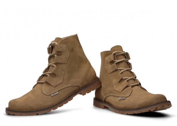 Men's ankle boot NAGABA 188 TLBE beige velours leather