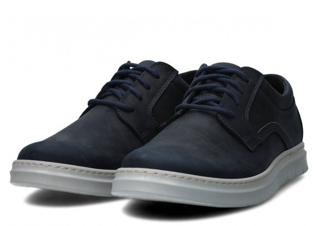 Men's shoe NAGABA 440 navy blue crazy leather