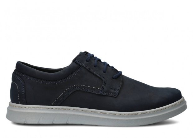 Men's shoe NAGABA 440 navy blue crazy leather