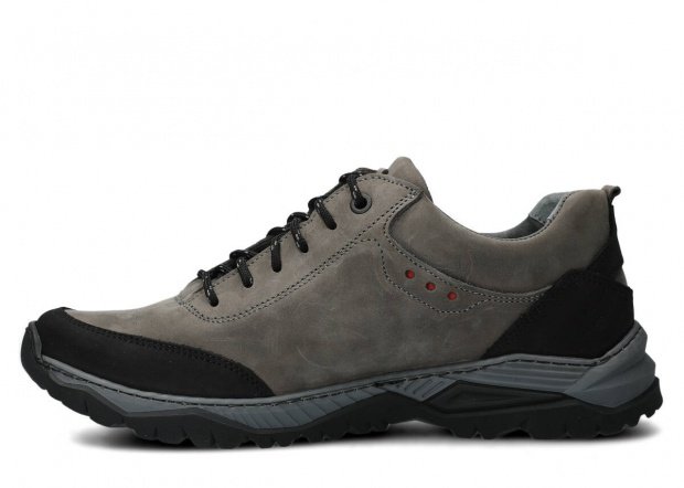 Men's trekking shoe NAGABA 408 grey crazy leather