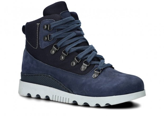 YOUTH BOOT MODEL 061 NAVY BLUE SAMUEL + CHECK - SIZE 37