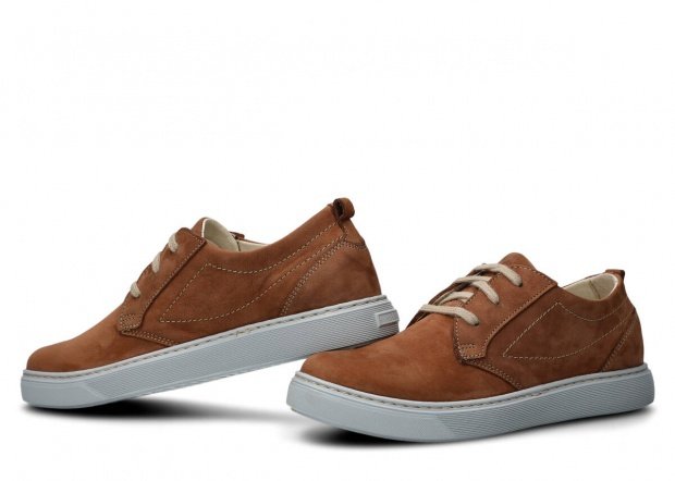 Shoe NAGABA 033 brown samuel leather