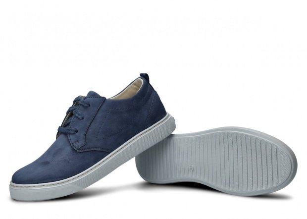 Shoe NAGABA 033 navy blue samuel leather
