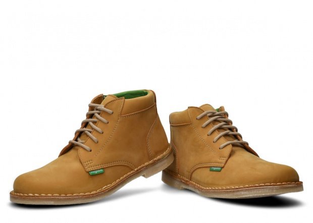 Men's ankle boot NAGABA 076 yellow nubuk vegan 