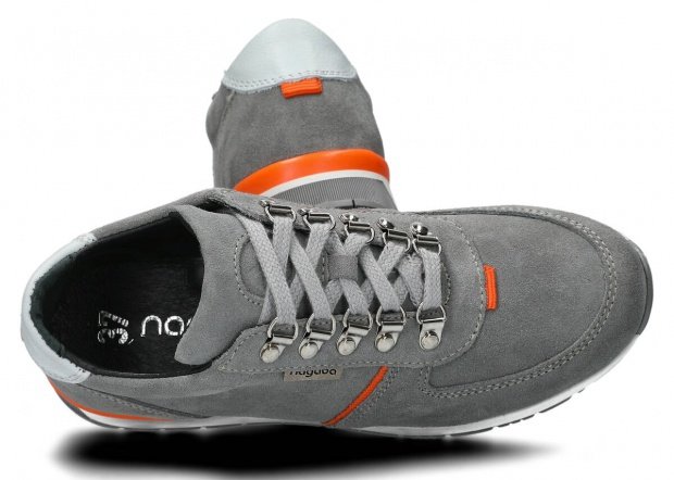 Shoe NAGABA 313 grey velours leather