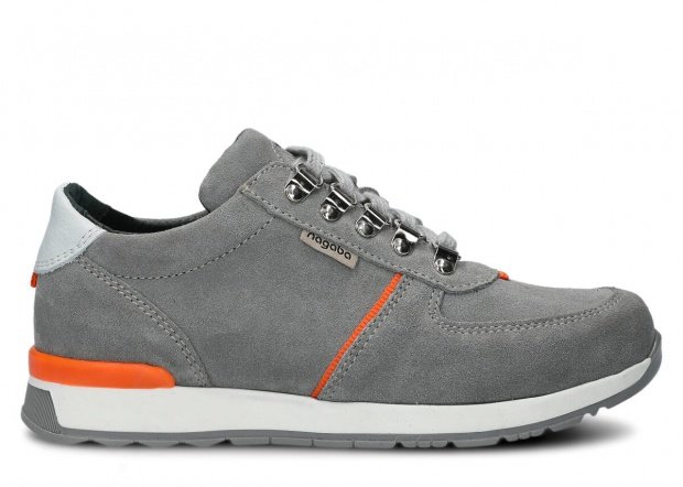 Shoe NAGABA 313 grey velours leather