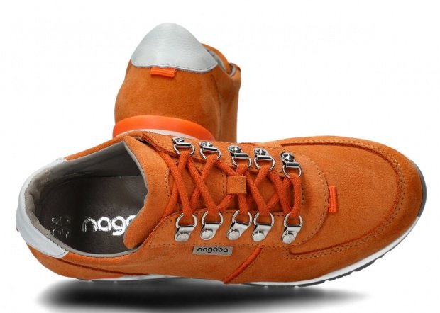 Shoe NAGABA 313 orange velours leather