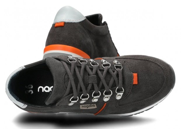 Shoe NAGABA 313 graphite velours leather