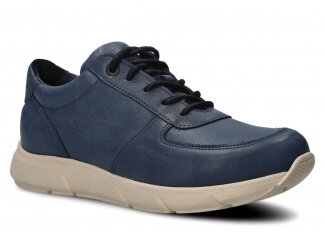 Shoe NAGABA 126<br /> navy blue rustic leather