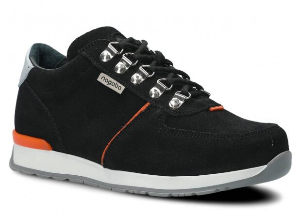Shoe NAGABA 313 black velours leather