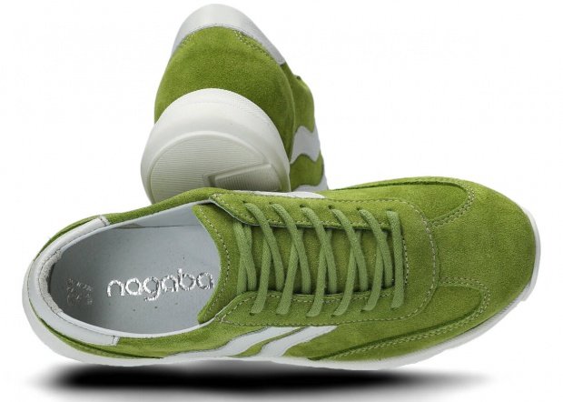 Shoe NAGABA 127 light green velours leather