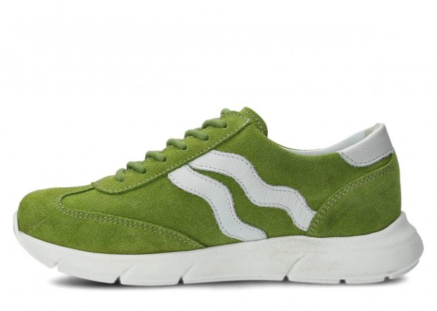 Shoe NAGABA 127 light green velours leather