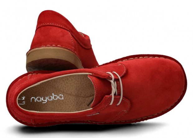 Men's shoe NAGABA 077 red velours leather