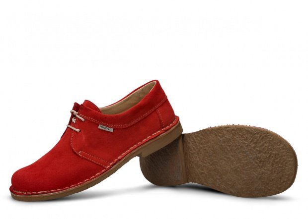 Men's shoe NAGABA 077 red velours leather