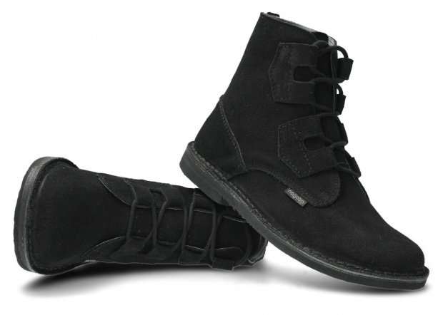 Men's ankle boot NAGABA 188 black velours leather