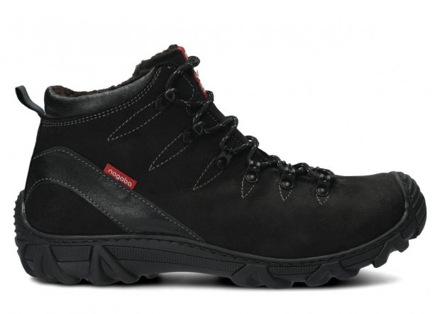 Men's trekking ankle boot NAGABA 403 black crazy leather