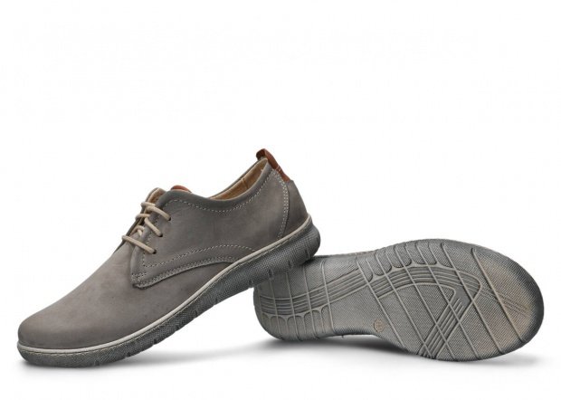 Shoe NAGABA 331 light grey samuel leather