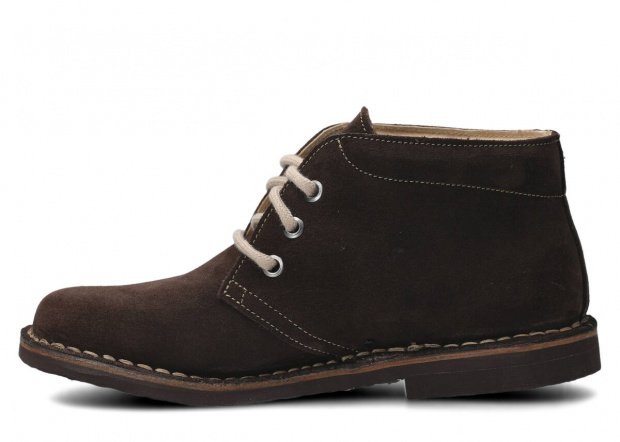 Men's ankle boot NAGABA 075 brown velours leather