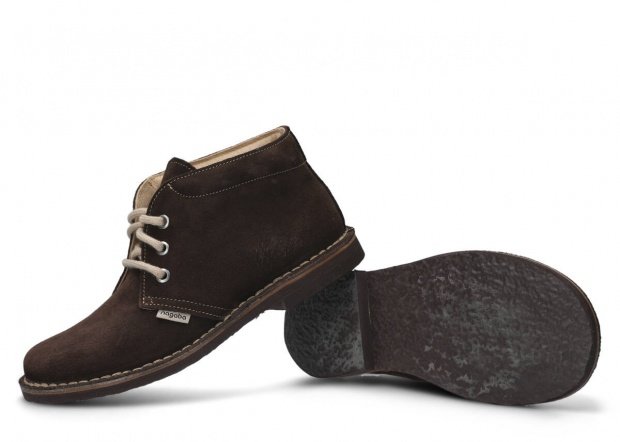 Men's ankle boot NAGABA 075 brown velours leather