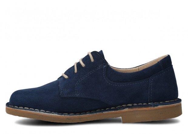 Shoe NAGABA 007 navy blue velours leather
