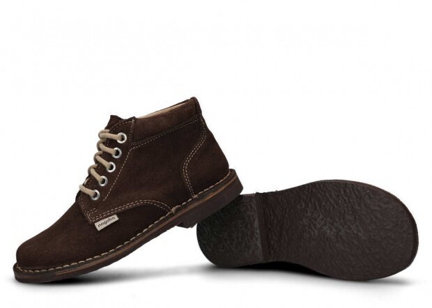 Men's ankle boot NAGABA 076 brown velours leather