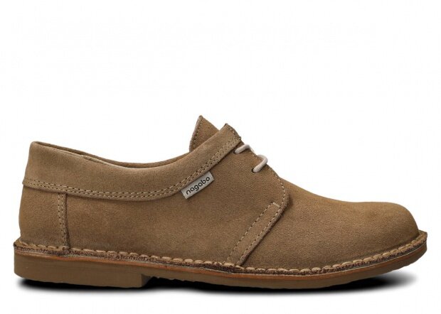 Men's shoe NAGABA 077 beige velours leather