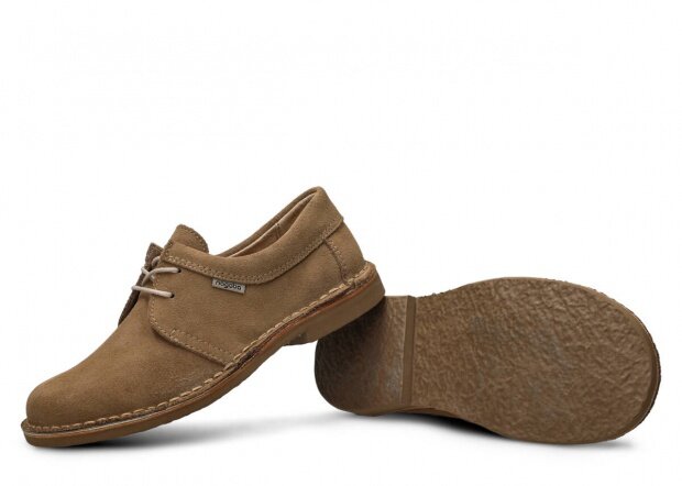 Men's shoe NAGABA 077 beige velours leather