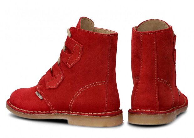 Men's ankle boot NAGABA 188 red velours leather
