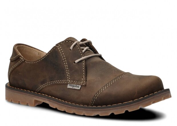 Men's shoe NAGABA 415 olive crazy leather