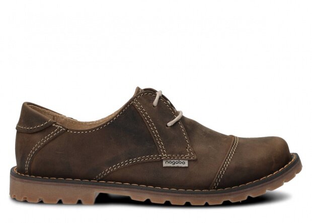 Men's shoe NAGABA 415 olive crazy leather