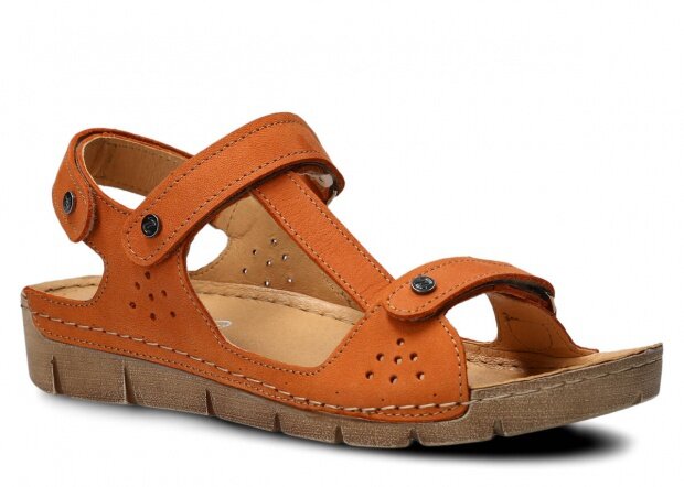 Women's sandal NAGABA 306 orange campari leather