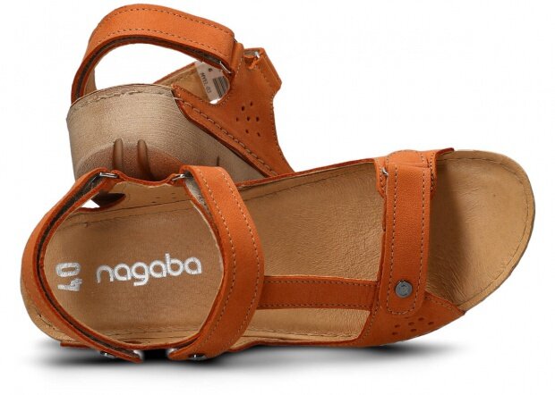 Women's sandal NAGABA 306 orange campari leather