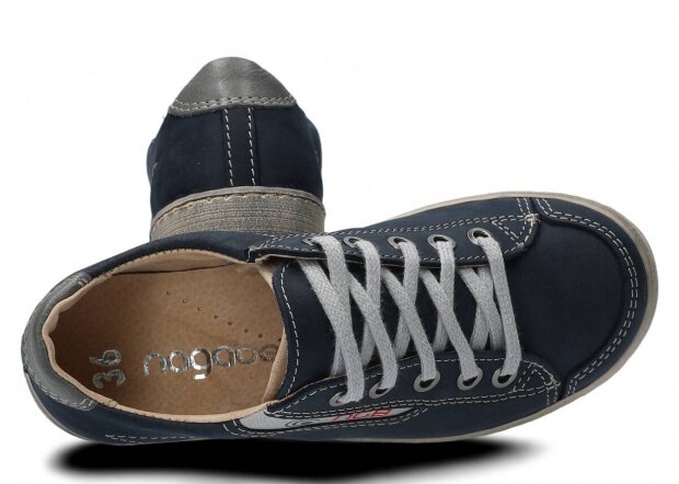 Shoe NAGABA 260 navy blue crazy leather