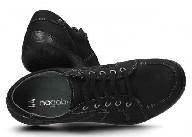 Men's shoe NAGABA 406 black samuel leather