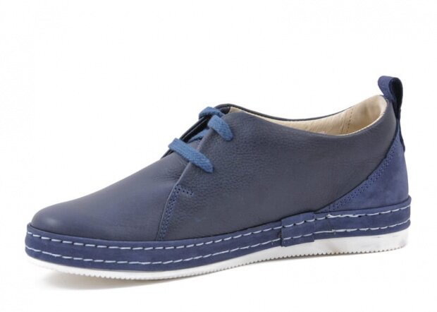 Shoe NAGABA 381/1 navy blue rustic leather