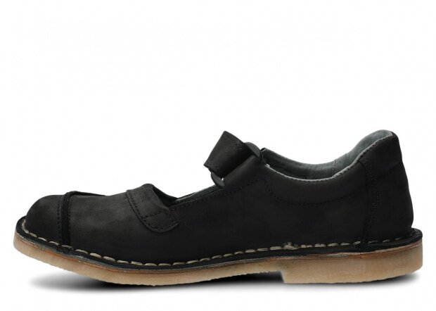 Women's shoe NAGABA 131 TOBE black crazy leather