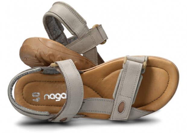 Women's sandal NAGABA 168 light ashen grey rustic leather