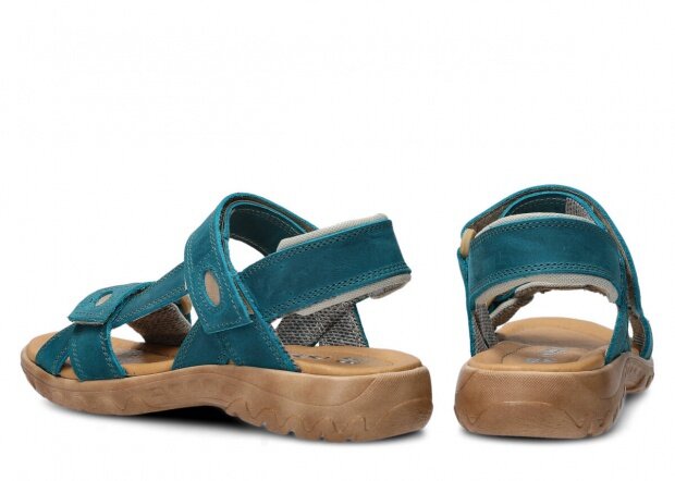 Women's sandal NAGABA 168 turquoise crazy leather