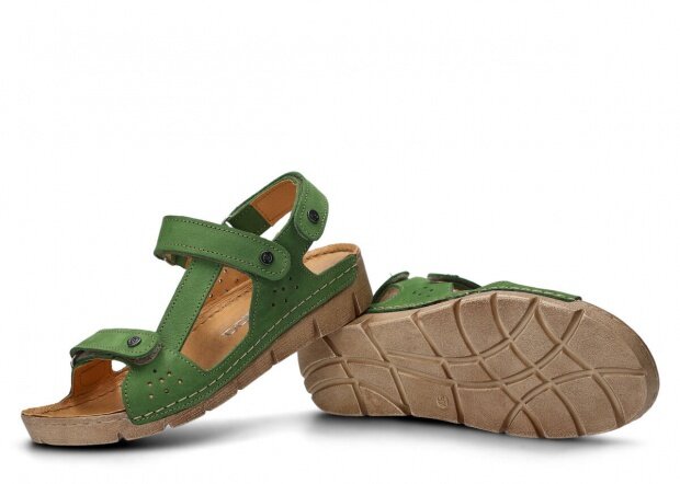 Women's sandal NAGABA 306 green campari leather