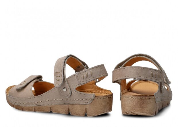 Women's sandal NAGABA 359 beige parma leather