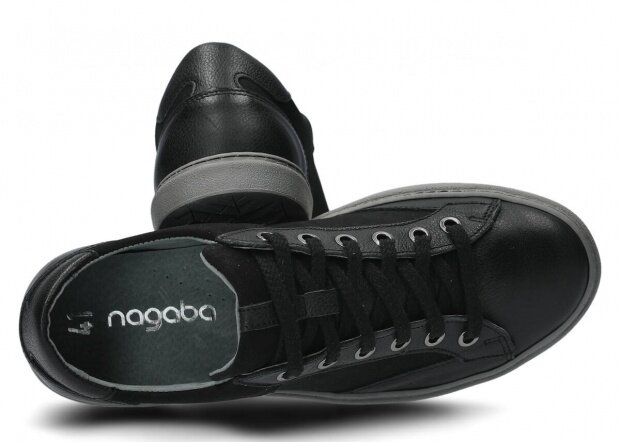 Men's shoe NAGABA 434 black rustic leather