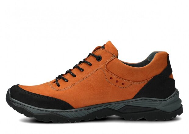 Men's trekking shoe NAGABA 408 orange campari leather